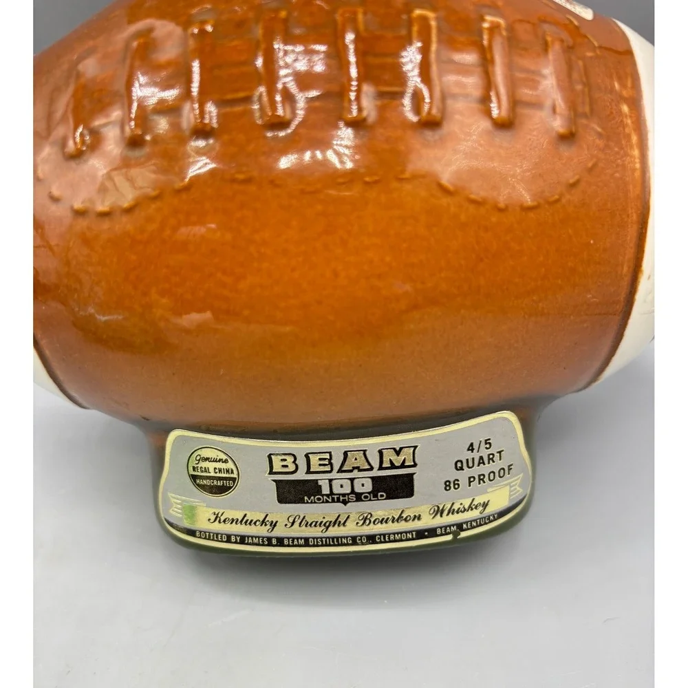 Vintage Jim‎ Beam Donkey Football Decanter Regal China 1970 Bourbon Bottle EMPTY